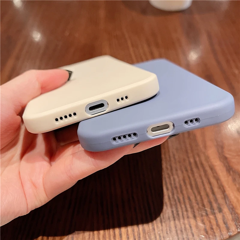 Cute Love Heart Camera Protection Case For iPhone 13 12 11 Pro Max X XR XS 12 13 Mini 7 8 Plus SE 2020 Soft Silicone Plain Cover