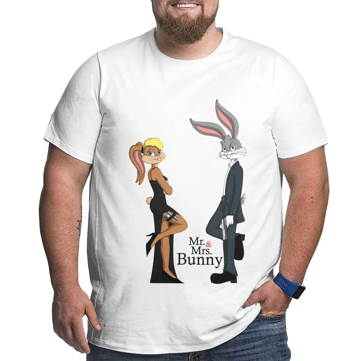

Bugs Lola Bunny Best Seller Oversized T Shirt Men's High Quality T-shirt New Design Street Style Printed Men T Shirts O-neck