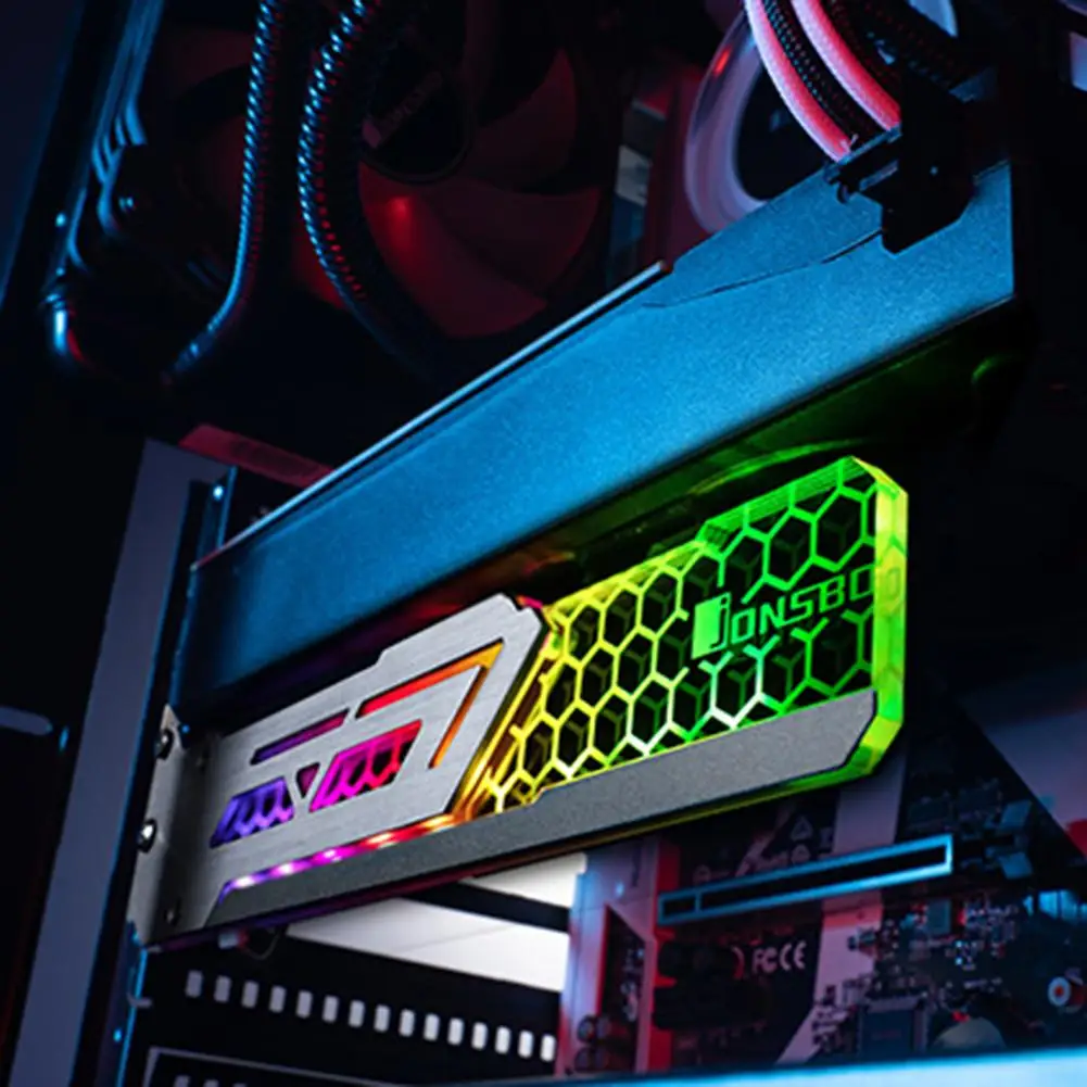 Jonsbo V3 RGB видеокарта с поддержкой рамки 12 В 3 Pin автоматический светодиодный