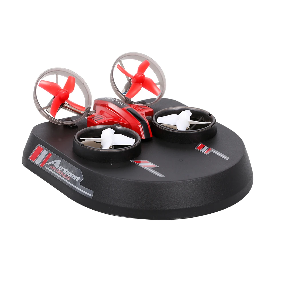 L6082 RC Drone Airplane Hovercraft 3 in 1 Quadcopter Headless Mode Glider Airship 2.4G Multi-functional Boat Remote Kids Toys | Игрушки и