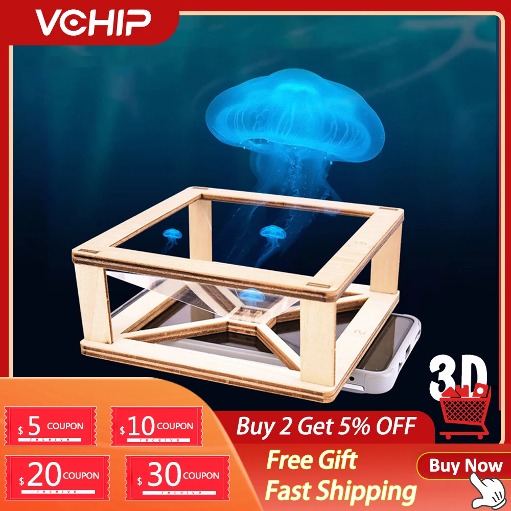 

Голографический 3D-проектор VCHIP, реальный оптический эксперимент, Детская научная физика и технология, игрушки