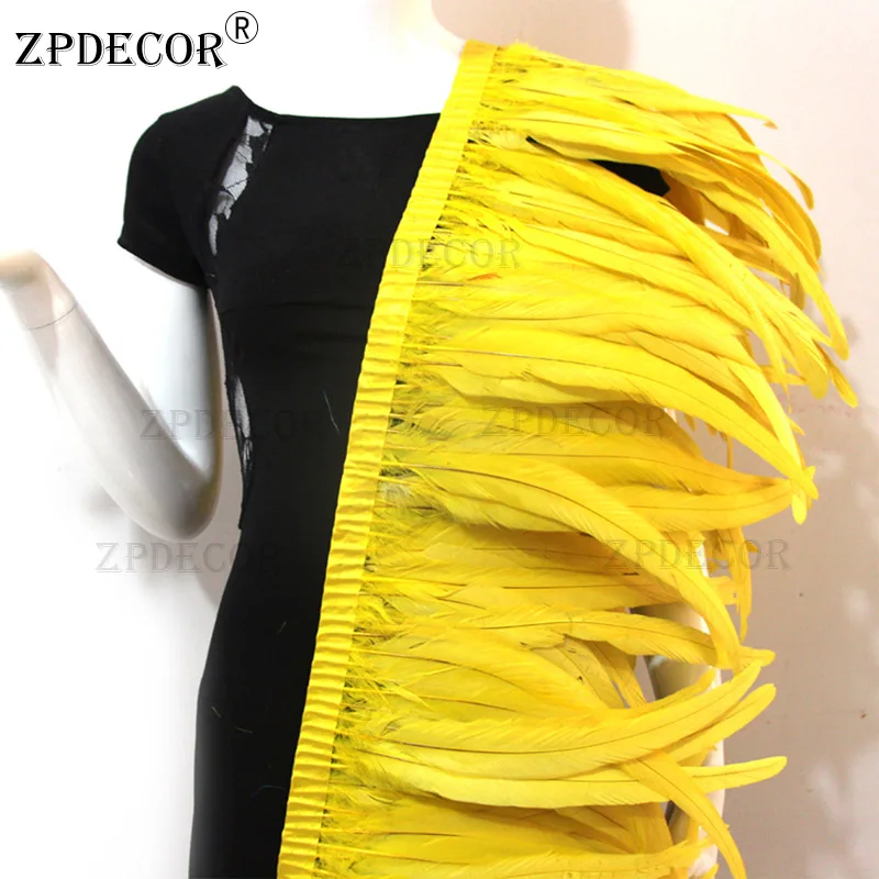 ZPDECOR 1 ярд стандартная отделка качественное украшение для одежды перья рукоделия