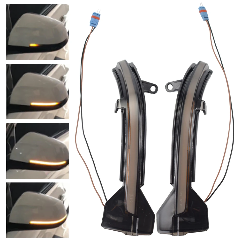 

2pcs For BMW 5 6 7 Series F10 F11 F07 F06 F12 F13 F01 Dynamic Turn Signal LED Rearview Mirror Indicator Blinker Repeater Light