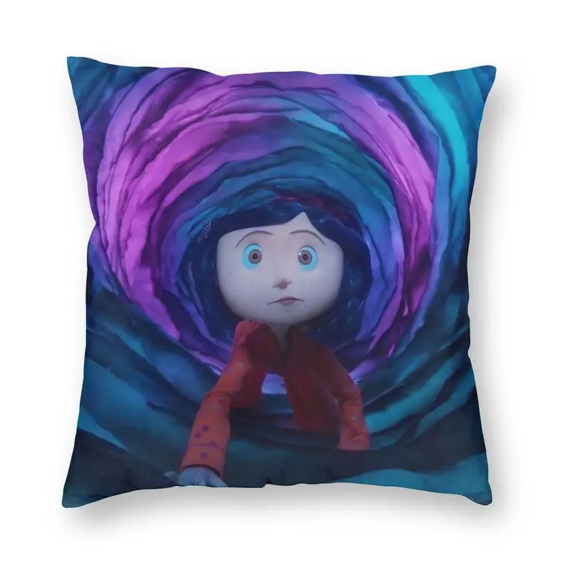 

Coraline Cushion Covers Sofa Home Decor Horror Movie Square Throw Pillow Case 45x45