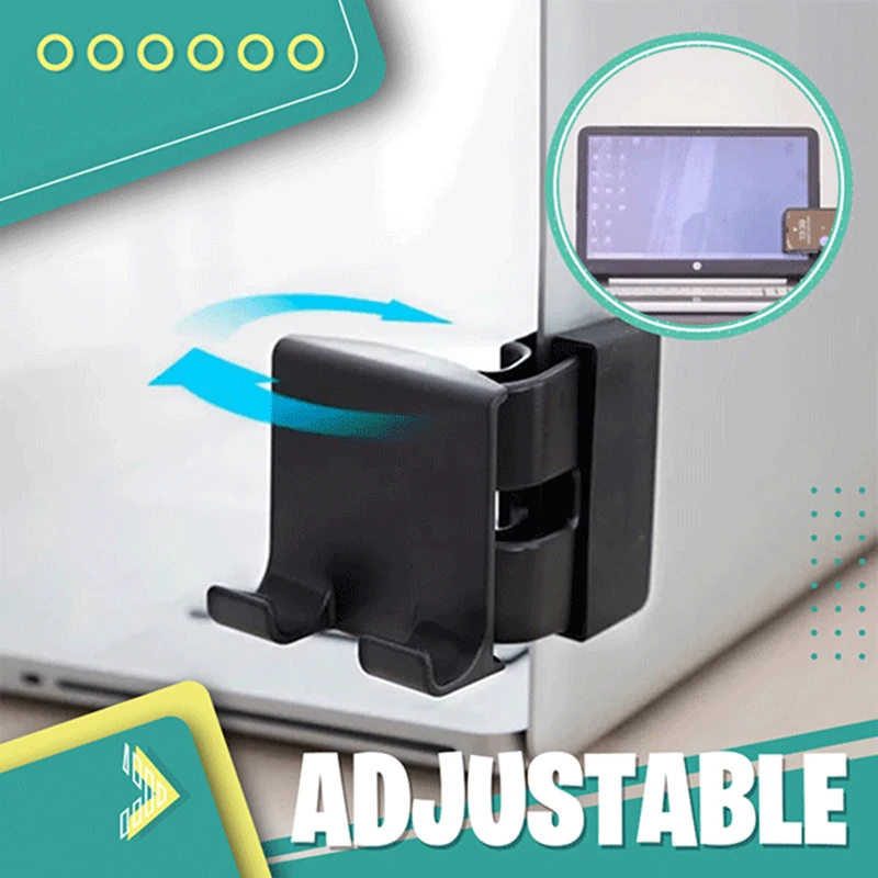 notebook screen side phone holder clip on monitor for laptop or desktop monitor creative mobile phone stand for laptop free global shipping
