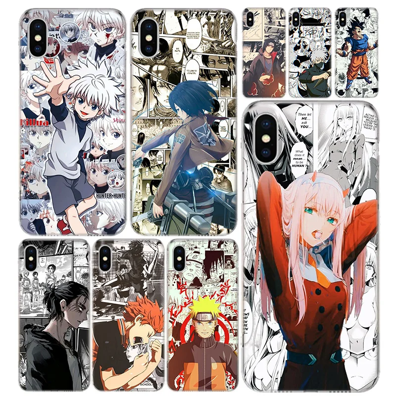 

Hot Japanese Anime Manga Phone Case Cover For Iphone 13 12 11 Pro 7 8 6 6S Plus + X XS MAX XR 5 5S SE Fashion Art TPU Coque Shel