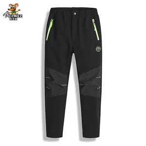 Детские уличные штаны, флисовые брюки, Осень-зима 2021, теплые зимние водонепроницаемые ветрозащитные лыжные брюки для девочек и мальчиков