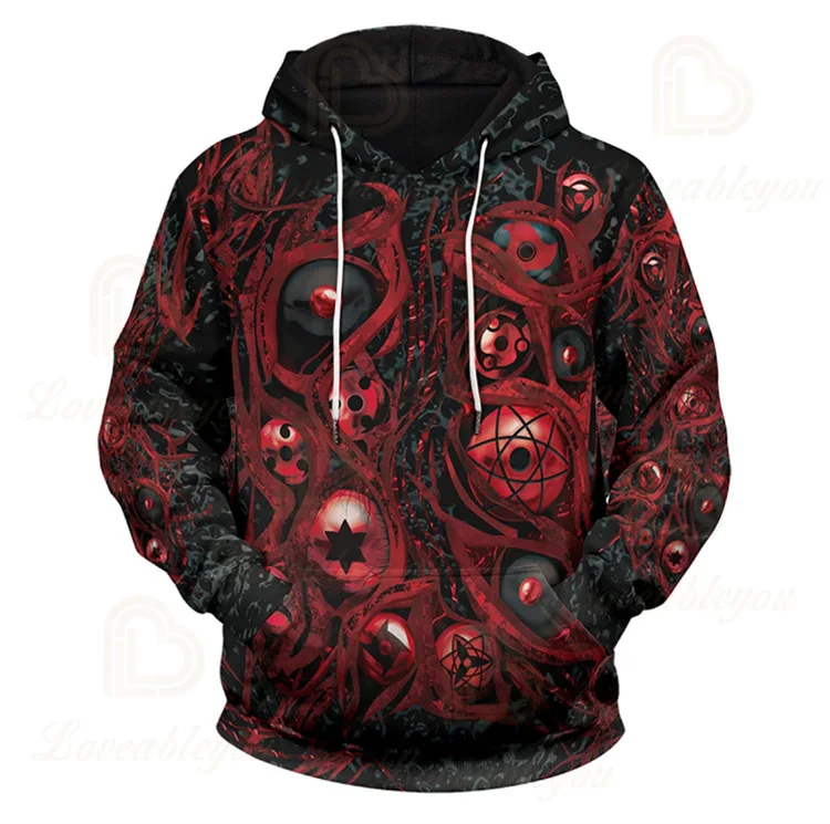 Толстовка Мужская/женская с капюшоном модный худи принтом японского аниме нару