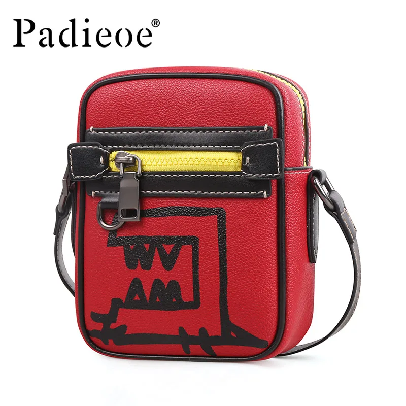 

Padieoe crossbody bags for men leather shoulder bags satchel bag sling bag purses fashion vintage