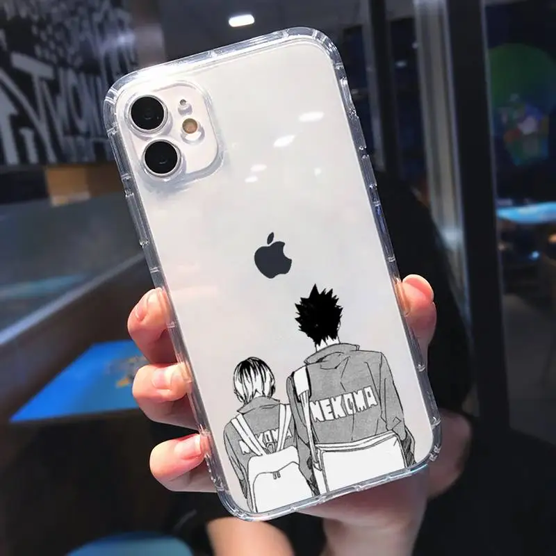 

Cute Japan Anime Oya Haikyuu Phone Case Transparent soft For iphone 5 5s 5c se 6 6s 7 8 11 12 plus mini x xs xr pro max