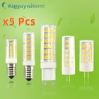 Лампа светодиодная G9, G4, E14, 5 шт.лот, 3 Вт, 5 Вт, 9 Вт, 220 В переменного тока, 12 В постоянного тока, SMD2835