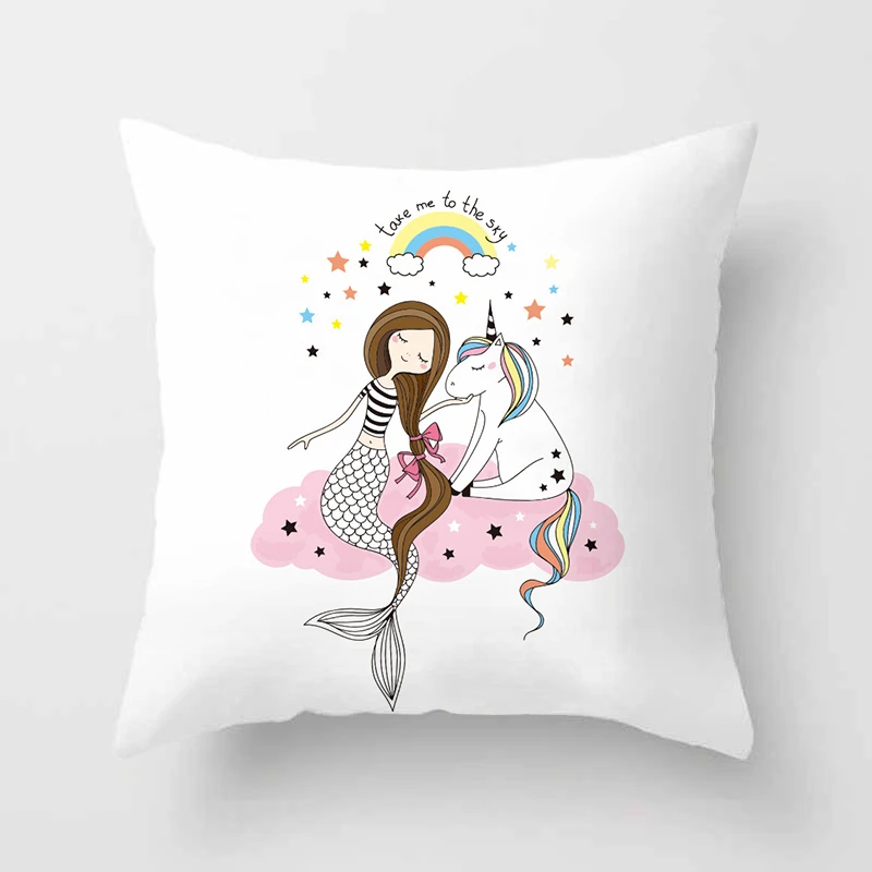 Декоративная подушка в виде русалки искусственная Подушка 45*45 декоративная
