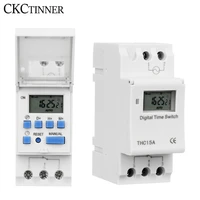 lcd digital timer thc15a programmable time relay timer switch controller 12v 24v 48v ac 110v 220v electronic weekly counter