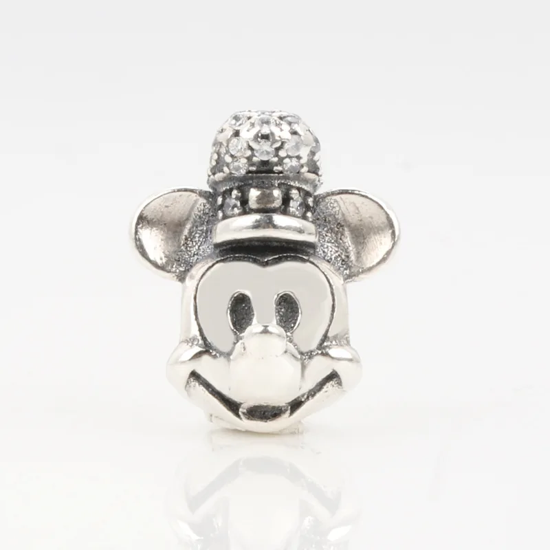 

Amaia Authentic 925 Sterling Silver Dazzling Steamboat Willie Portrait Mickey Beads Fit Original Bracelet Pendant DIY Jewelry