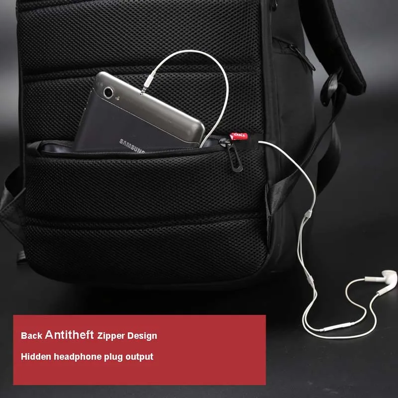 Рюкзак Kingsons для ноутбука водонепроницаемый с USB зарядкой 13/15/17 дюймов 13 3/15 6/17 3