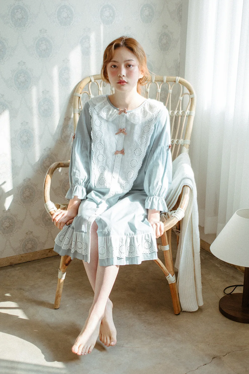 Женский кружевной пижамный комплект принцессы в стиле &quotЛолита&quot хлопковые