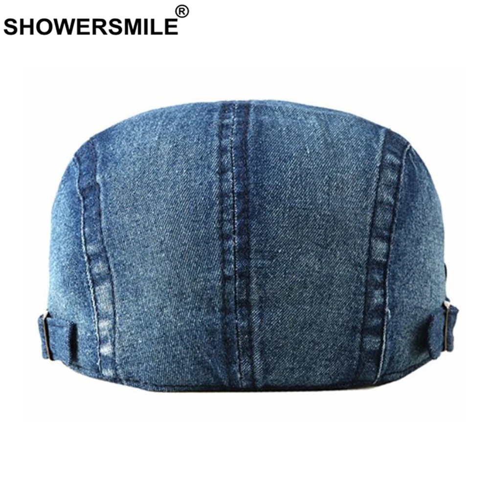 Кепка SHOWERSMILE джинсовая для мужчин и женщин регулируемый берет в стиле ретро