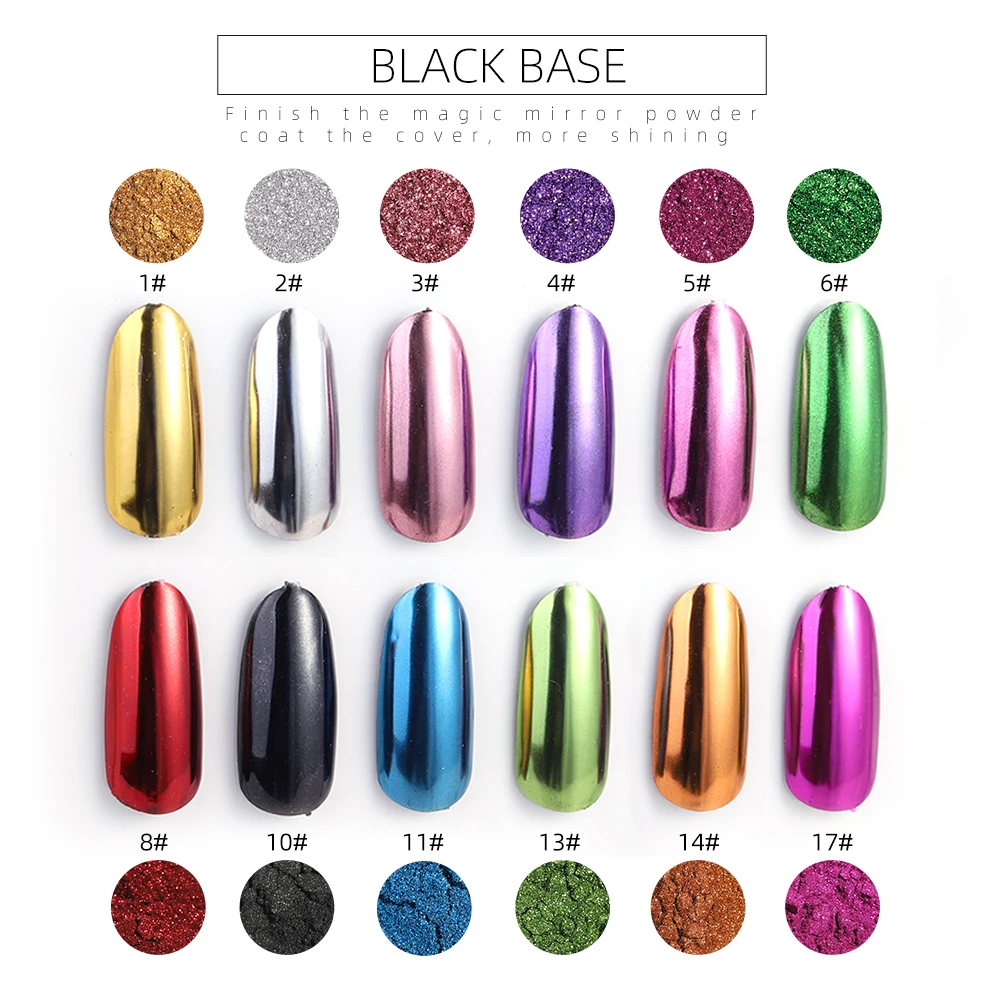 Набор глиттеров для ногтей Dip Powder французского маникюра УФ-Декор хромированный