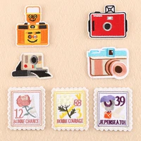 10pcs camera patches for clothing iron on patche for diy child clothes hats accessories appliques on t shirt jeans badge sticker
