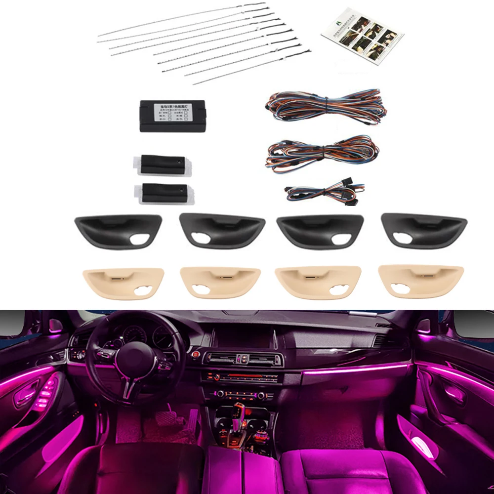 

9 цветов автоматическое преобразование автомобильный неоновый межкомнатных дверей окружающей среды светильник декоративный светильник ing...