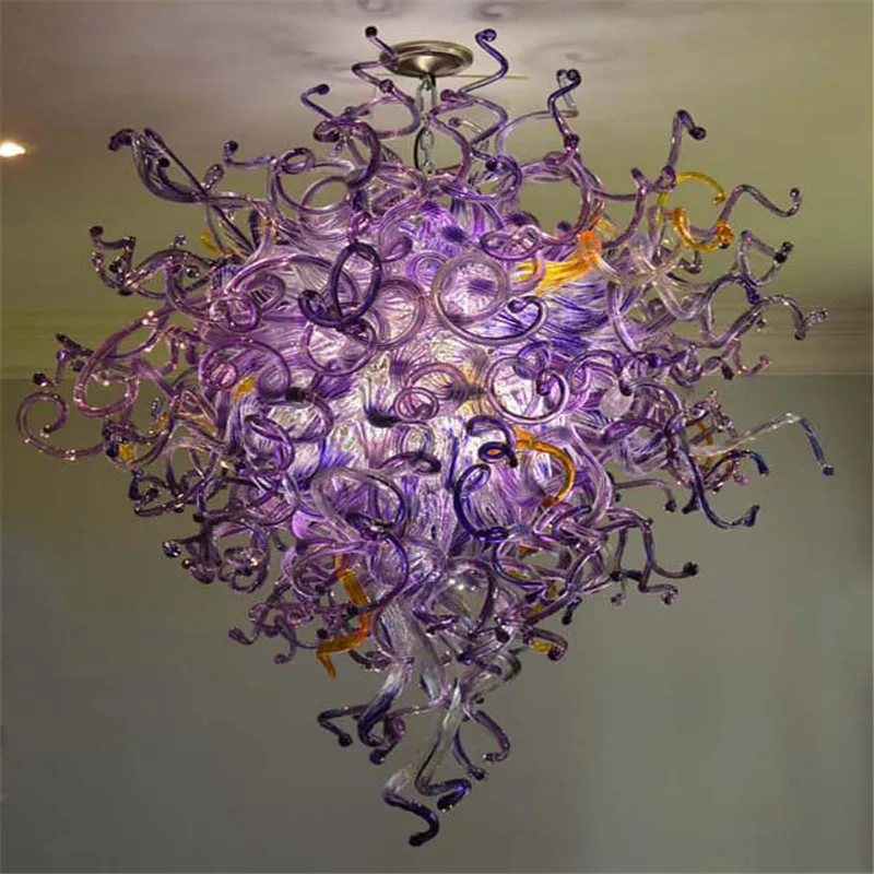 

Contemporary Creative Lamps Crystal Hand Made Blown Glass Chandeliers LED Light Living Room Decoration 36 by 40 Inches