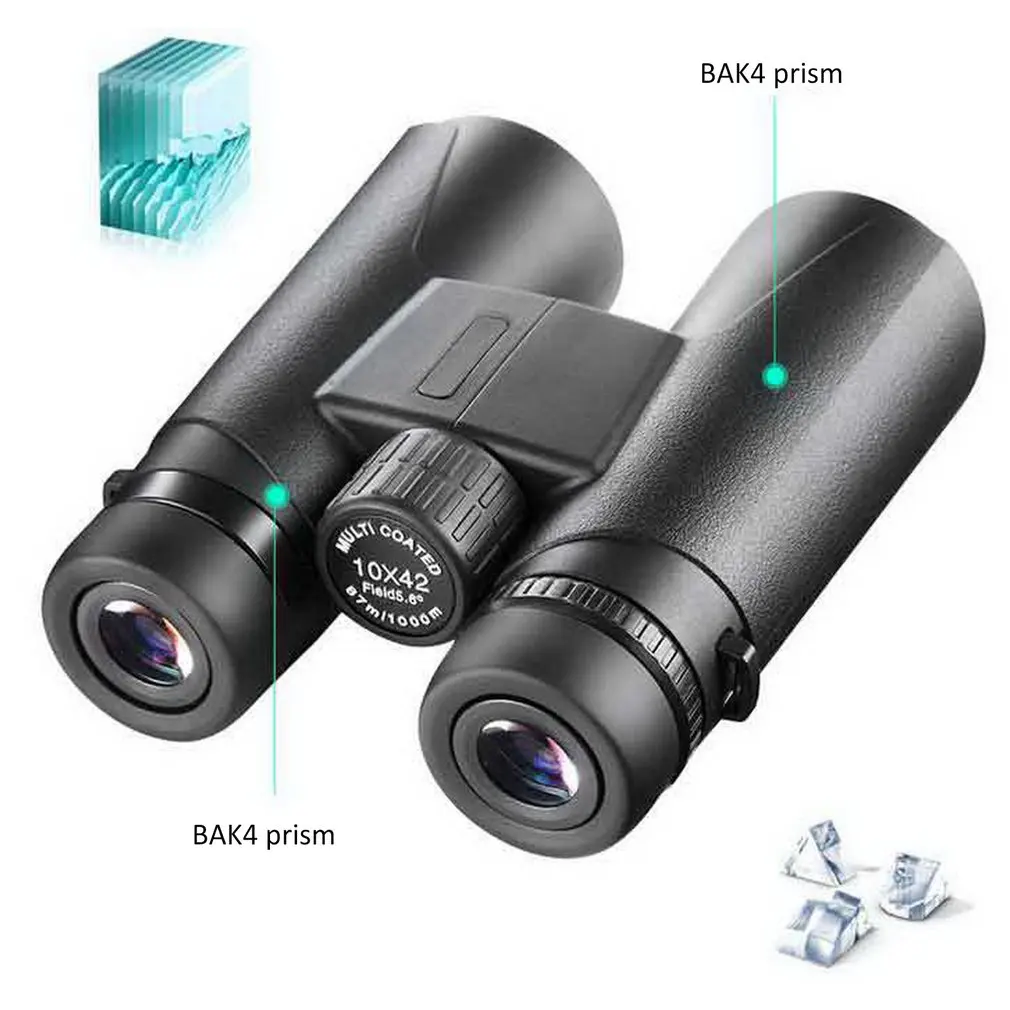 10x42 Прямой Двойной баррель высокой четкости ручной телескоп путешествия большой