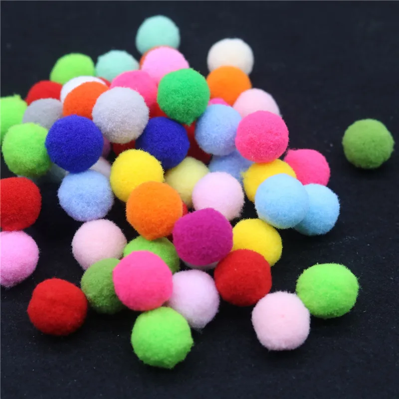 Смешанные помпоны 8/10/15/20/25/30 мм плюшевые шарики ручные искусственные цветы сделай