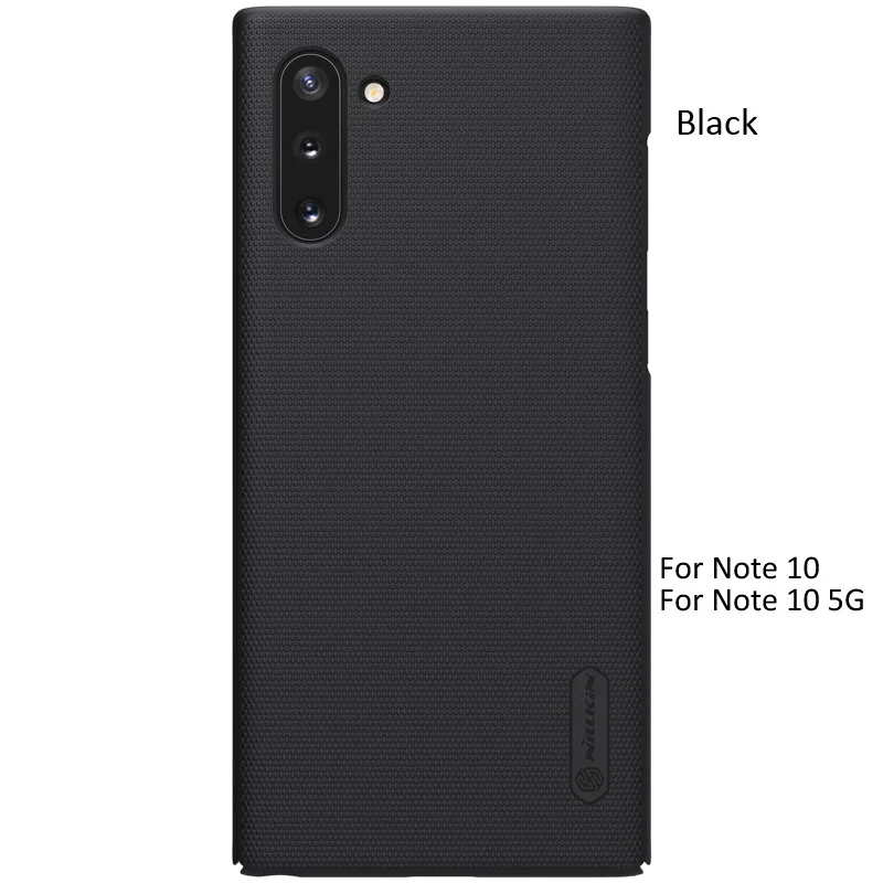 Black Nillkin матовый защитный чехол для samsung Galaxy Note 10 Plus Жесткий пластиковый Чехол Note10 - Цвет: Black