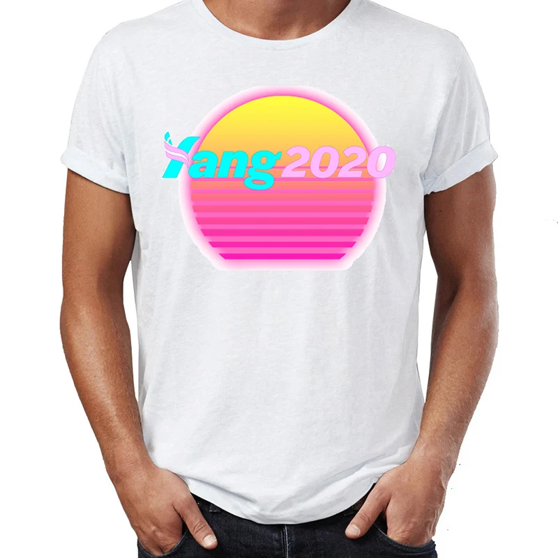 Мужская футболка Andrew Yang 2020 Gang Freedom Dividend Democracy Dollar John Awesome Art Tee | одежда