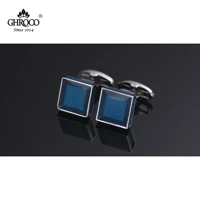 ghroco high quality exquisite blue enamel french shirt cufflinks fashion luxury gifts business men and women groomsmen best man