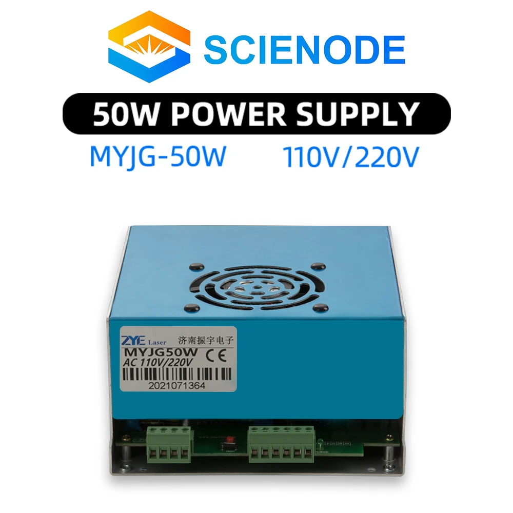 Scienode 50W CO2 Laser Power Supply 3A Output for 45-50W Laser tube CO2 Laser Engraving Cutting Machine MYJG-50 enlarge
