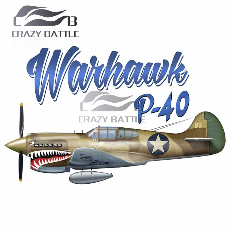 Бешеная Битва 13 x 8,4 см для автомобильных наклеек P-40 Warhawk на окна, водонепроницаемый декор на мотоцикл, шлем, ноутбук и бампер.