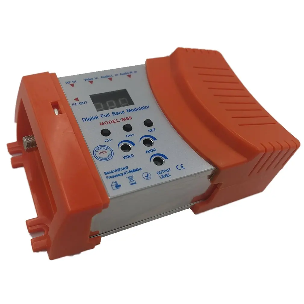 M69C/M69L dulator Полнодиапазонный цифровой модулятор RF AV к ТВ конвертер VHF UHF PAL/NTSC