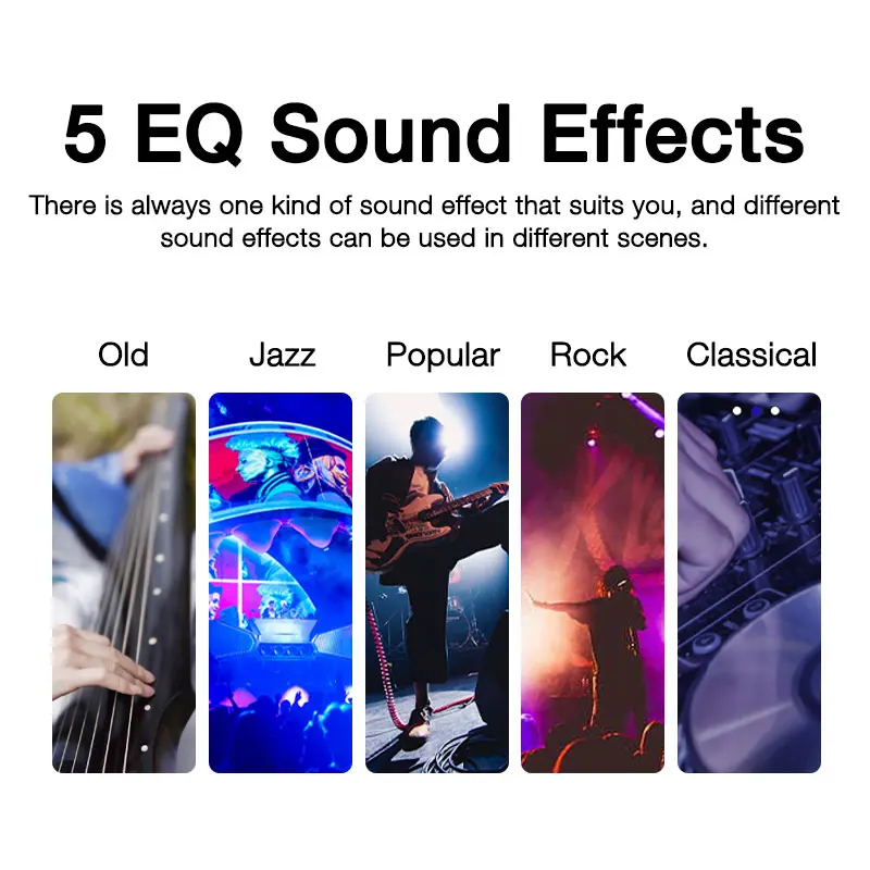 EARDECO 5 EQ Effects Wireless Headphones Heavy Bass Bluetooth Neckband Earphones Stereo Hifi Headset with Mic TF FM | Электроника