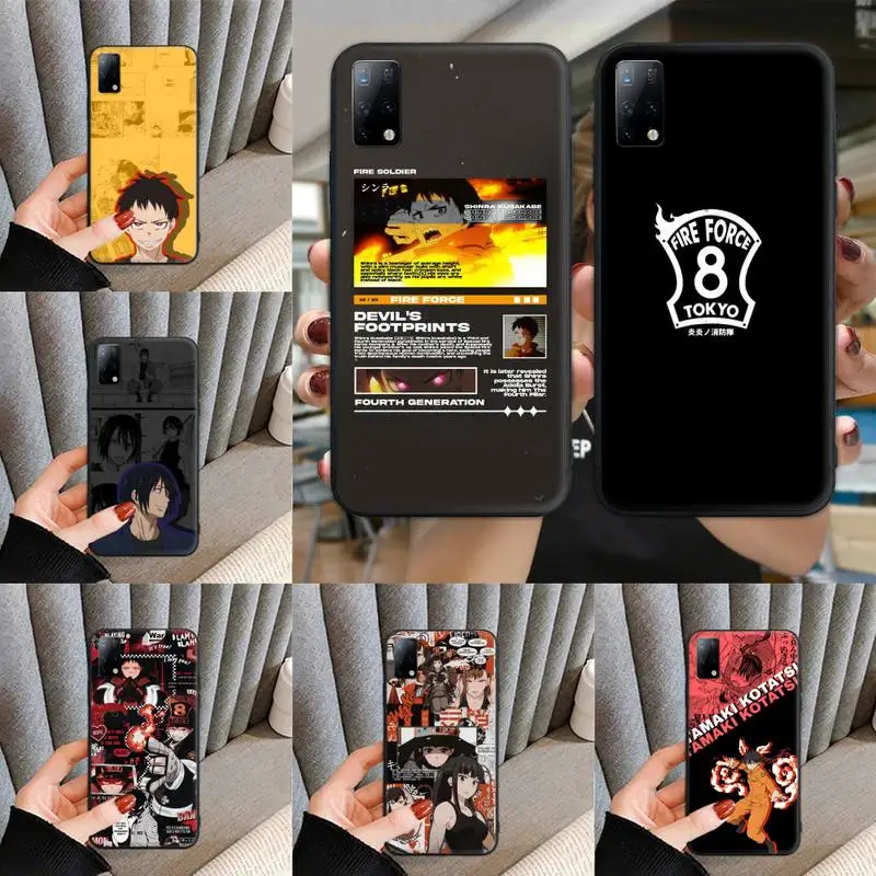 

Cartoon Fire Force Desktop Phone Case For Redmi 9a 8a 7a 6a K20 note10 note9 note8 note7 note6 pro soft Cover Fundas