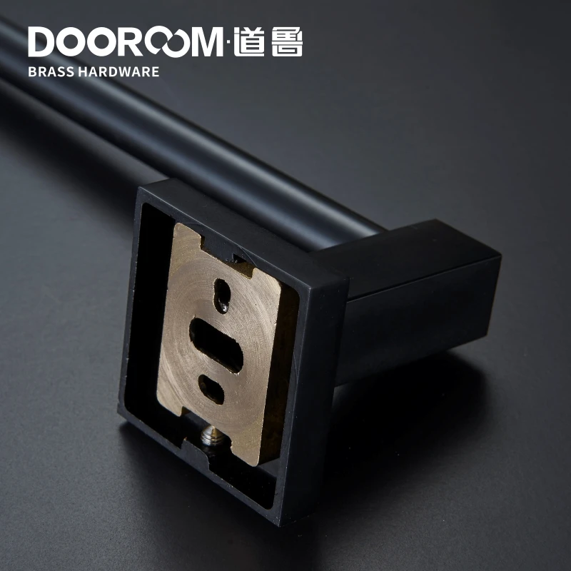 Набор аксессуаров для ванной из латуни Dooroom черные современные держатели колец