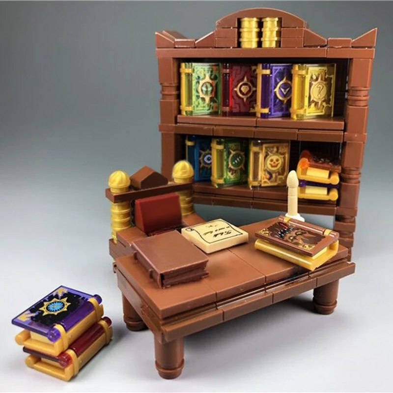 Совместимые бренды книжная полка стол стул строительные блоки городской дом MOC