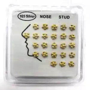 24 шт.компл. Женская Кольца из тайского серебра и штифты для носа