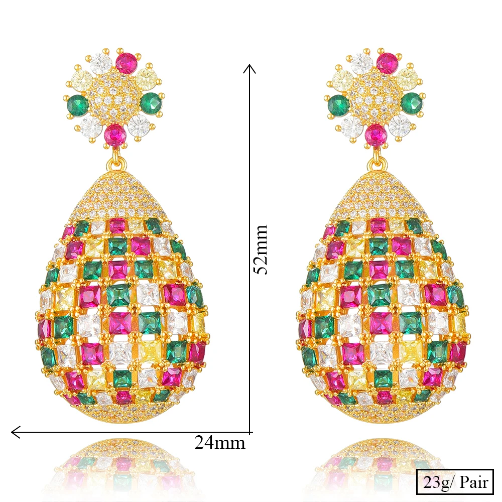 Женские серьги подвески в форме капли с фианитом|Серьги-подвески| |