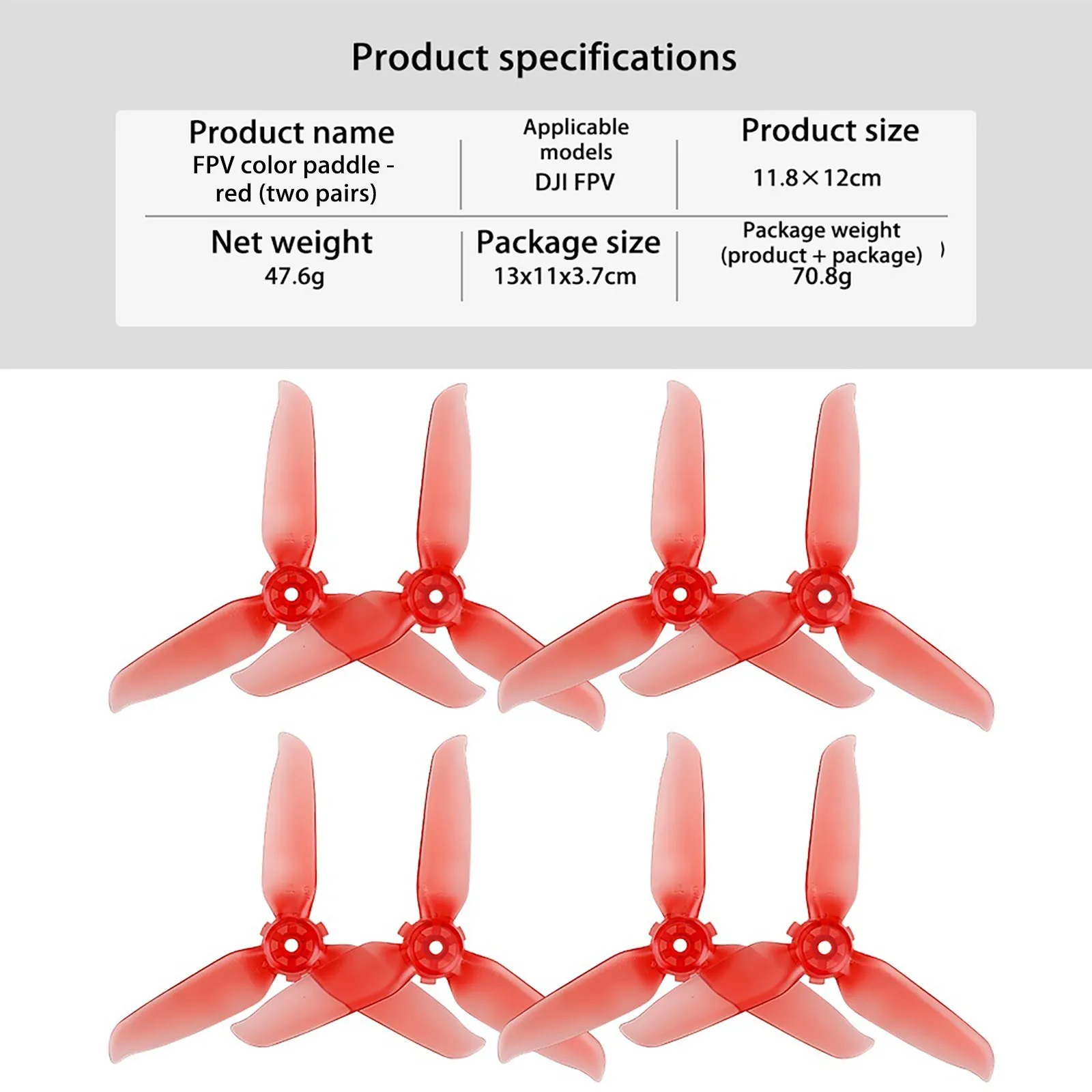 

RCSTQ Color Propeller Is Suitable For DJI FPV Aircraft Through Transparent Propeller Drone Accessories Brand New High Quality