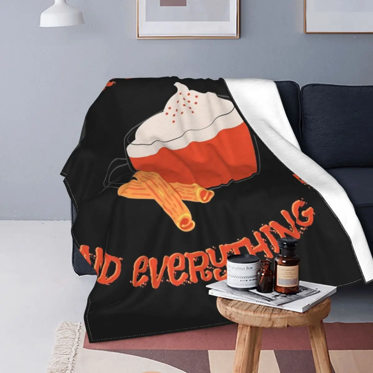 

Pumpkin Spice And Everything-Manta de lana de felpa para cama, colcha bonita de 3 capas, sofá a cuadros, Anime