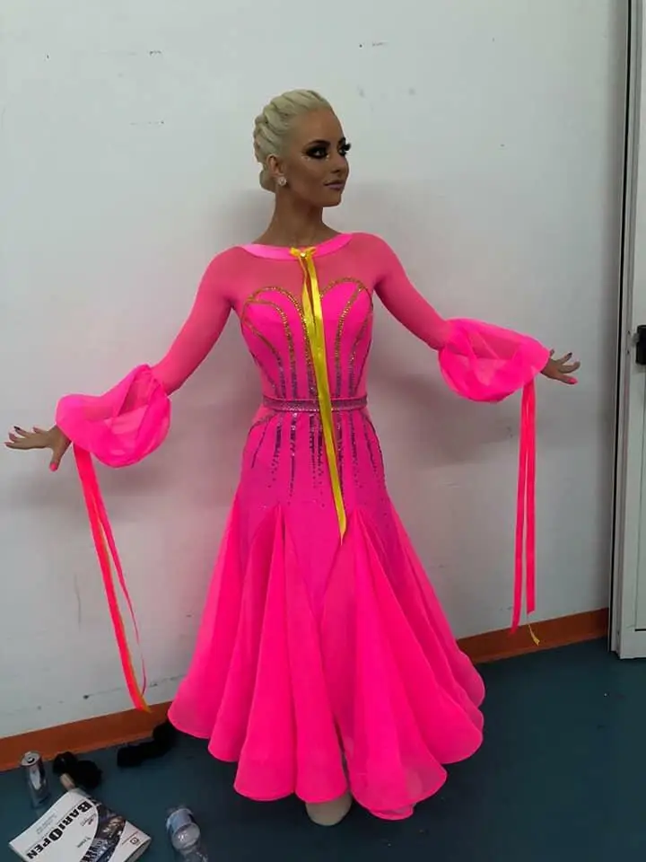 Женские качели Танго вальс Гладкий США 8 танцевальный конкурс платье градация