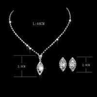 angel tears fashion ol claw chain rhinestone zircon necklace clavicle necklace earrings bridal jewelry elegant design