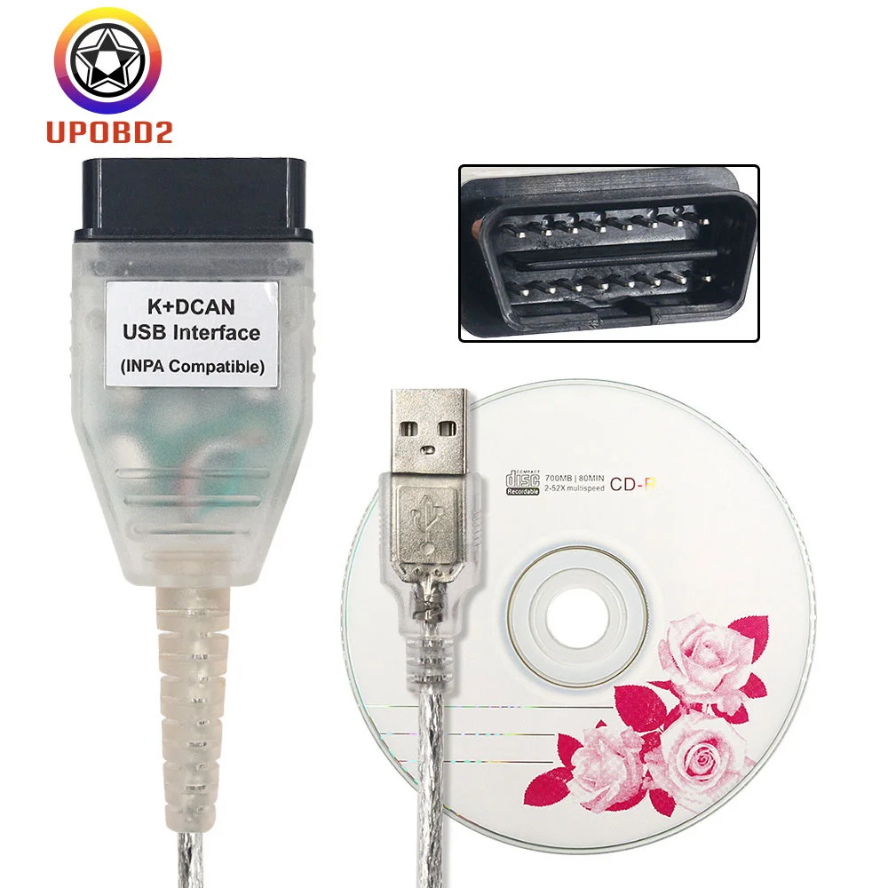 ИНПА K DCAN для BMW FTDI FT232RL чип OBD OBD2 Диагностический кабель INPA USB сканер + CAN BMW|Кабели и