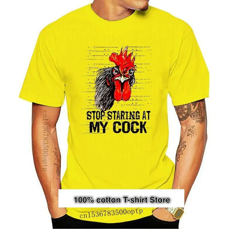 

Camiseta divertida para hombre y mujer, camiseta de moda, Top Stop Staring At My Dick Scratch version 2, nueva