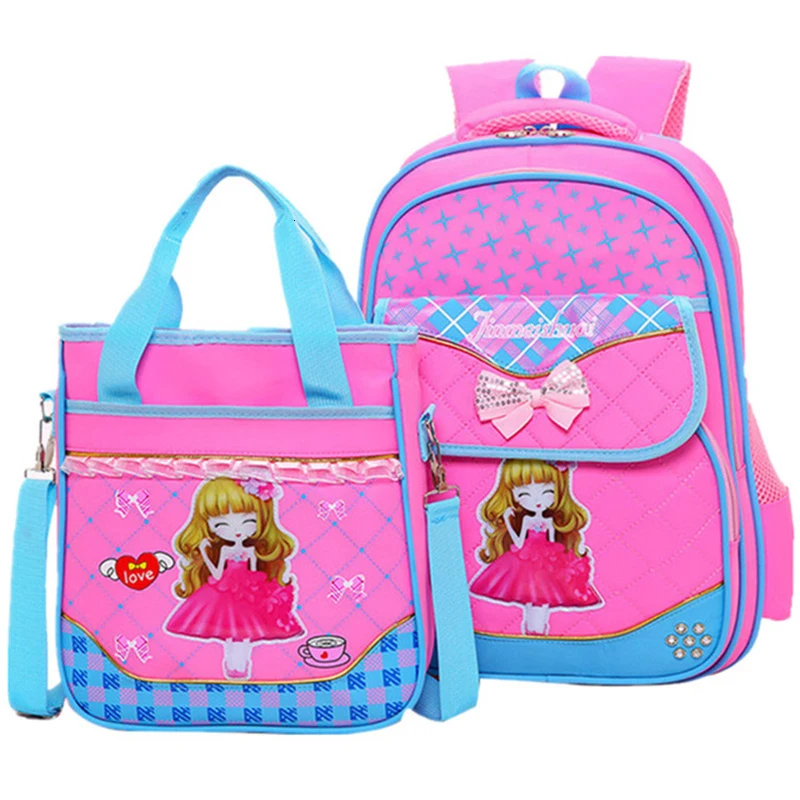 Cartoon print princess school bags for girls Orthopedic backpack Children schoolbag waterproof travel backpacks mochila escolar