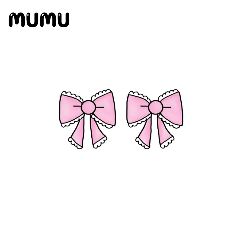 2020 новые серьги-гвоздики грустный ЕДИНОРОГ розовый бант акриловые серьги