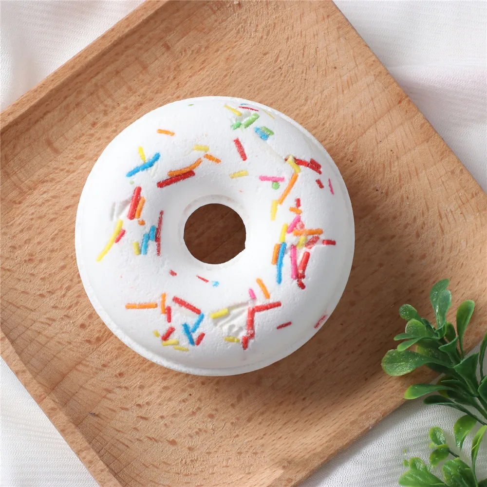 

1pc Creative Donut Bath Salt Ball Explosion Bath Balls Effervescent Bubble Bomb Bath Shower Balls And Body Gift