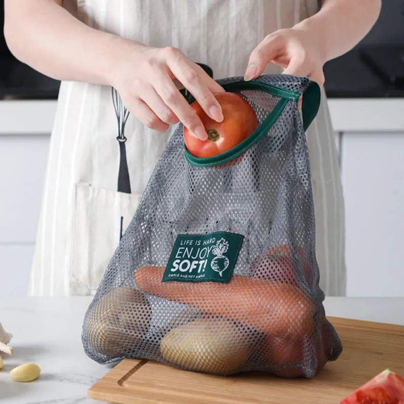 Сетчатые мешки для хранения фруктов и овощей подвесная сумка лука картофеля