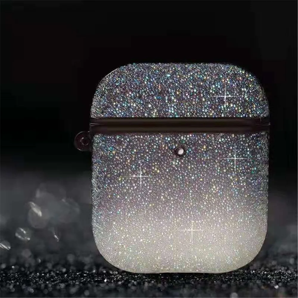 Роскошные блестящие Swarovski Алмазные беспроводные bluetooth наушники чехол для Apple AirPods 1 и 2 Чехлы для Airpods защитный чехол